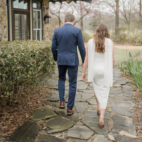 Lulus Fabulous Phenomenon White Strapless Bow Midi Dress Size Small - Picture 8 of 9